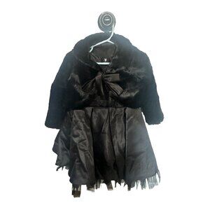 Sweet Kids brand Formal Black Goth Dress Size 2 And Shawl Size 4 WORN ONCE